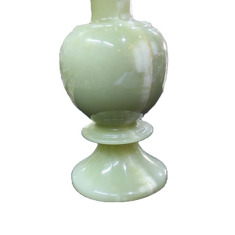 Banded Green Onyx Vase, Flower Vase Onyx Marble, Onyx Vase home Decor