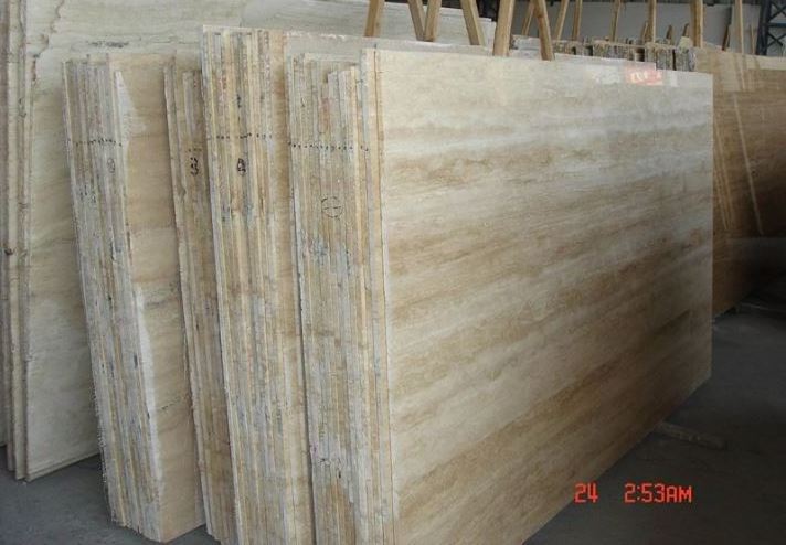 Pakistan Beige Travertine Slabs in Custom Sizes, Wholesale Beige Travertine Marble Slabs, Beige Travertine Marble Slabs