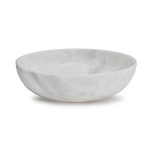 Pearl White Marble bowl, decorative stone marble bowl, vintage marble bowl for food serving