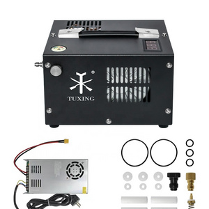 TUXING Manufacturer Direct Sale 4500psi 300bar 12V 110V 220V External Converter Paintball Hunting Snorkeling Air Compressor