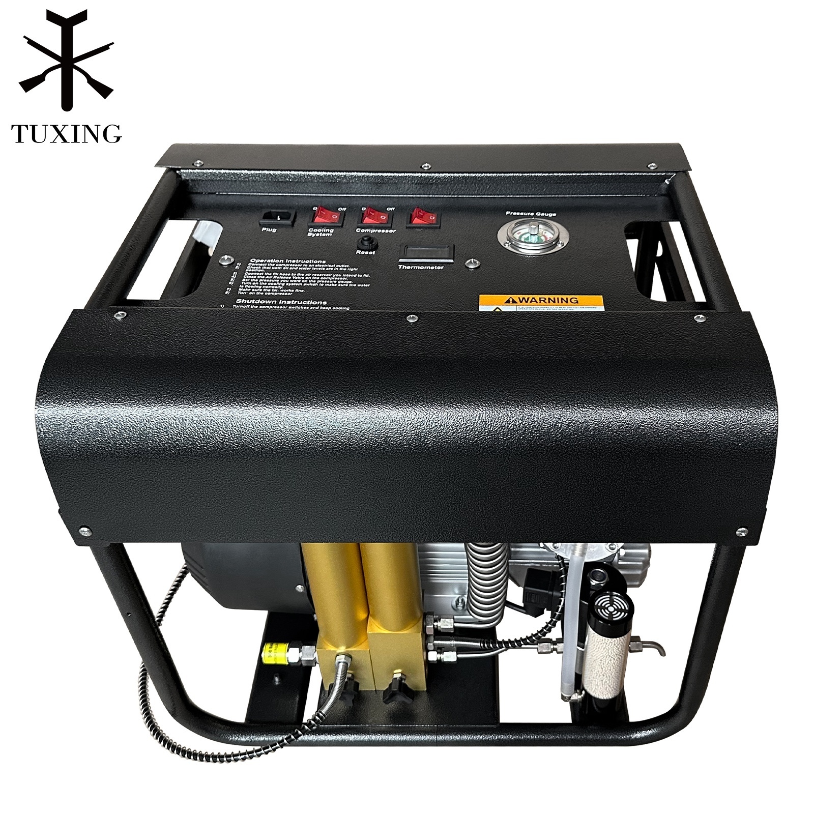 TUXING 300bar 4500psi Auto Purge 220V Scuba Diving PCP Air Compressor