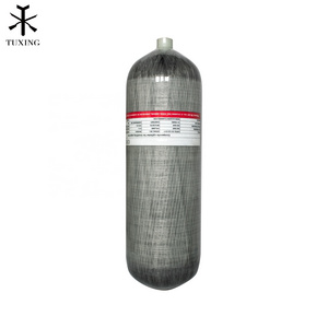 TUXING Wholesale 9L High Pressure 4500psi 30mpa 300bar Wrapped Composite Carbon Fiber Air Tank Scuba Dving Snorkeling Cylinder