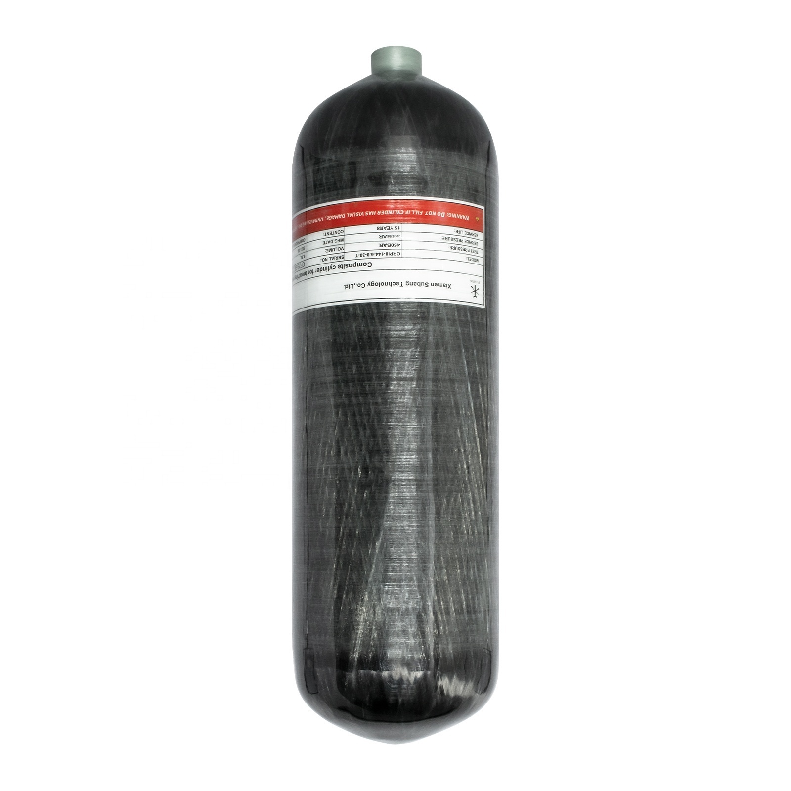 TUXING Factory Wholesale Custom 6.8L 30mpa 300bar 4500psi HPA Bottle Breathing Compressed Air Gas Cylinder Carbon Fiber Tank