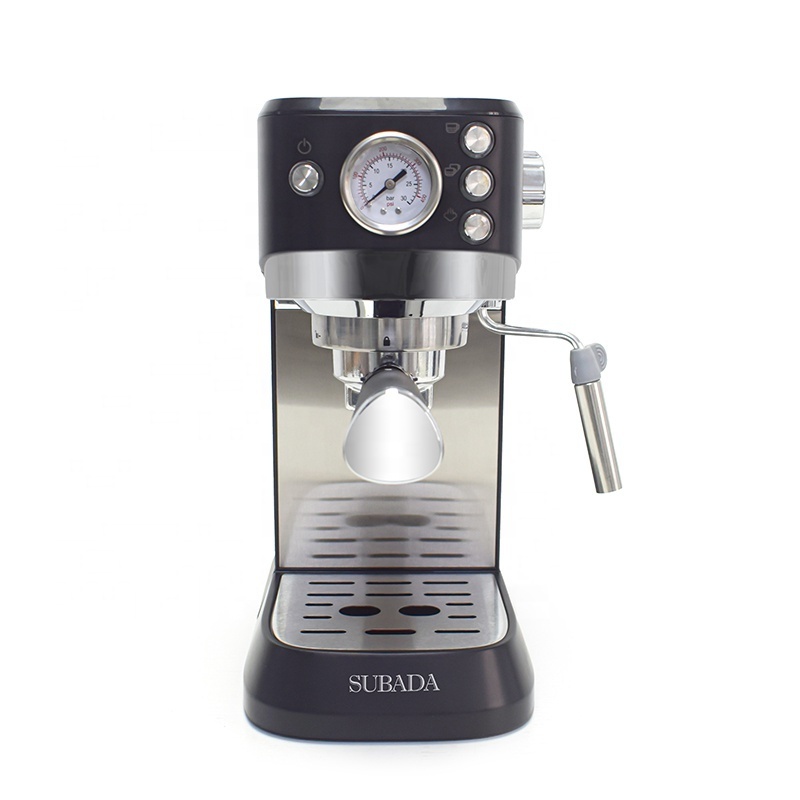 20 Bar High Pressure Pump Espresso Coffee Brewer Machine with 1.5L Removable Water Italian Coffee Maker for Home Use