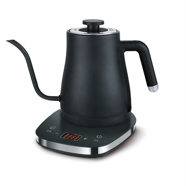 Gooseneck Electric Pour-Over Kettle, Temperature Variable Kettle for Coffee Tea Brewing 1.2 L Stainless Steel Material