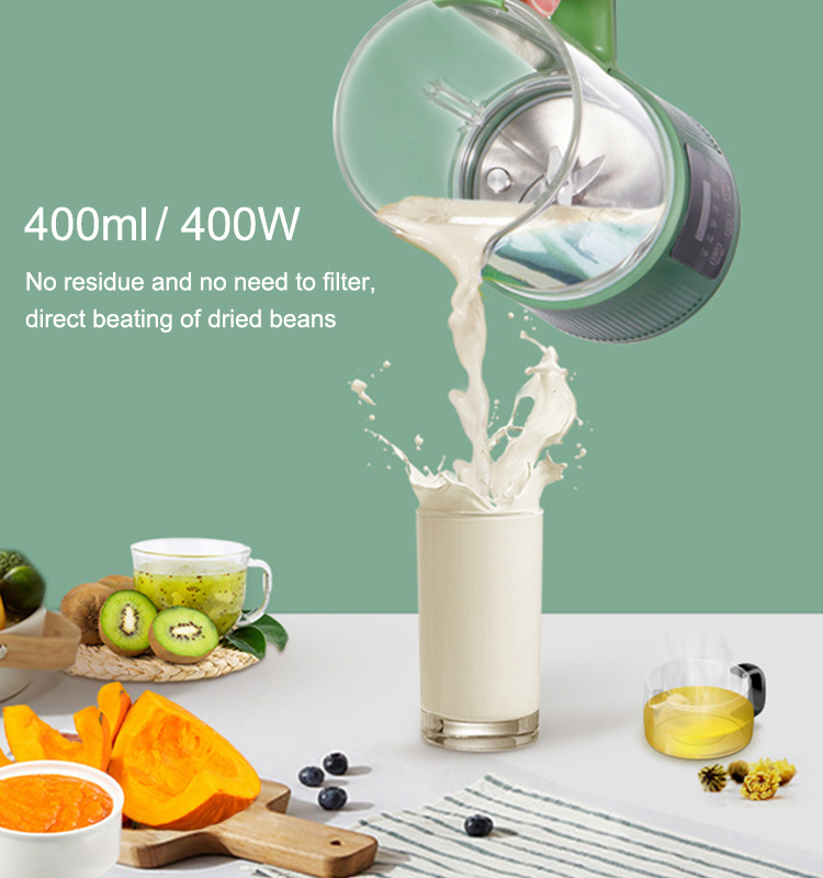 Blender juicer soybean milk maker nut almond milk maker baby food processor tea fast  boiling hot drinking beverage maker 400 ml