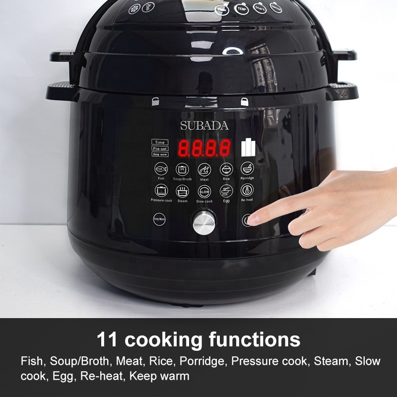 Air Fryer and Pressure Cooker Combo Stainless steel Kitchen appliance 6L 6Qt Steam, Soup, Saute, Slow Cook, Electric Rice Cooker