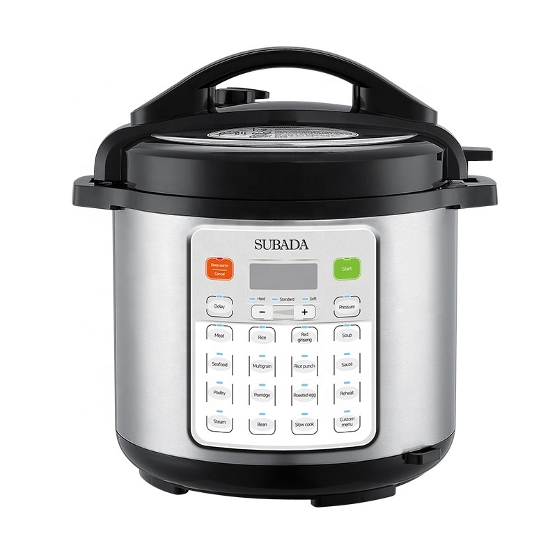 Low MOQ Support SUBADA 6L commercial Electric Pressure Cooker Multifunctional Stainless Steel Inner Pot Rice Cooker