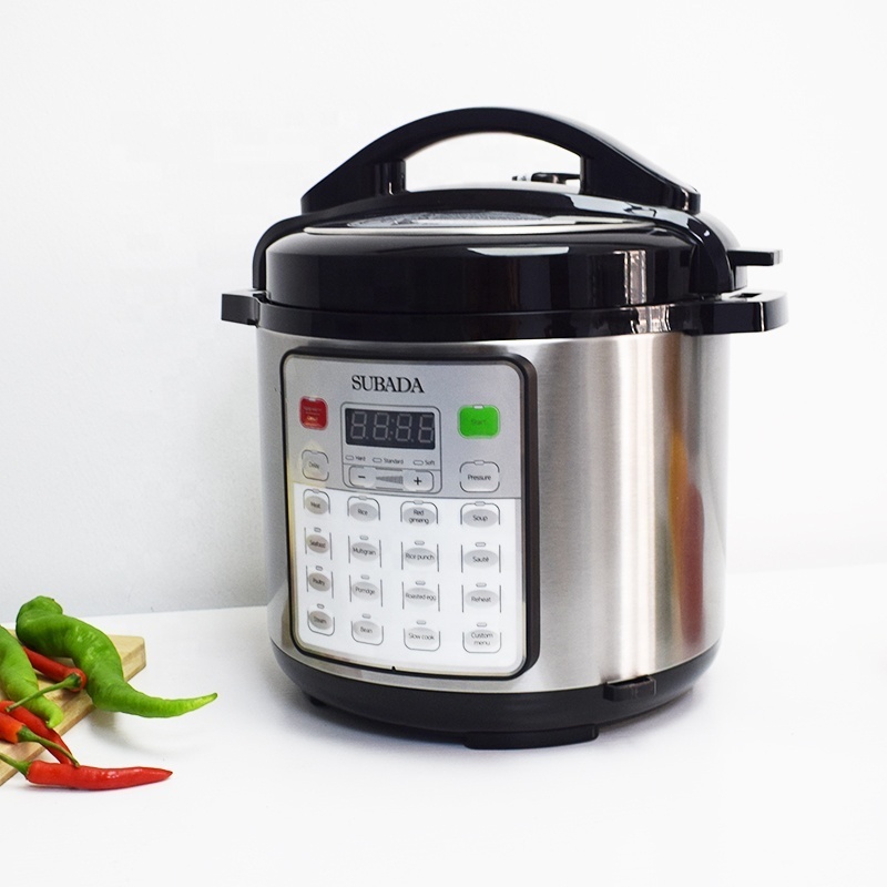 Low MOQ Support SUBADA 6L commercial Electric Pressure Cooker Multifunctional Stainless Steel Inner Pot Rice Cooker