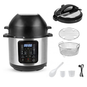 Air Fryer and Electric Pressure Cooker Combo 6L Stainless steel Air Fryer Machine