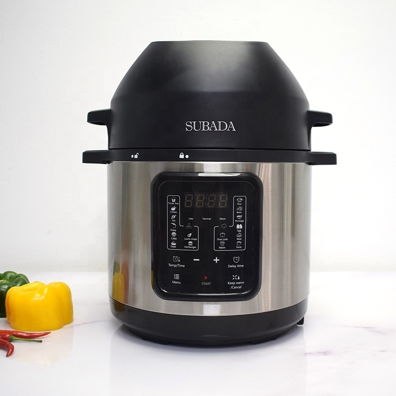 Air Fryer and Electric Pressure Cooker Combo 6L Stainless steel Air Fryer Machine