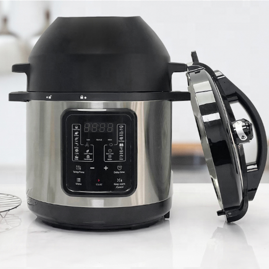 Air Fryer and Electric Pressure Cooker Combo 6L Stainless steel Air Fryer Machine