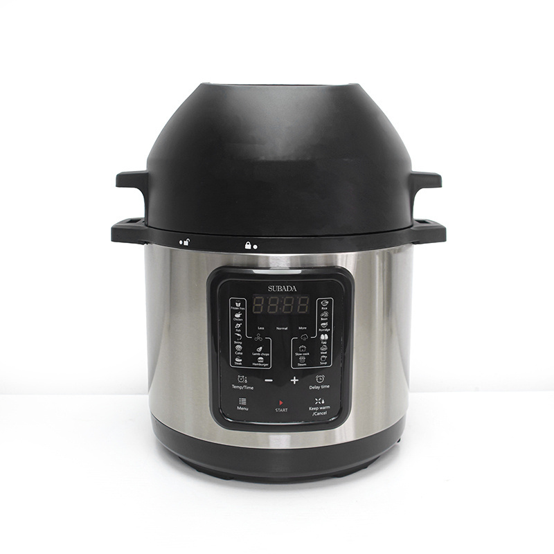 Electric Pressure Cooker Air Fryer Combo  6 L 16 menus bean soup hamburger lamb chops chicken lobster cake steak fast cooking