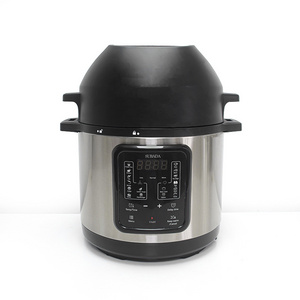 Electric Pressure Cooker Air Fryer Combo  6 L 16 menus bean soup hamburger lamb chops chicken lobster cake steak fast cooking