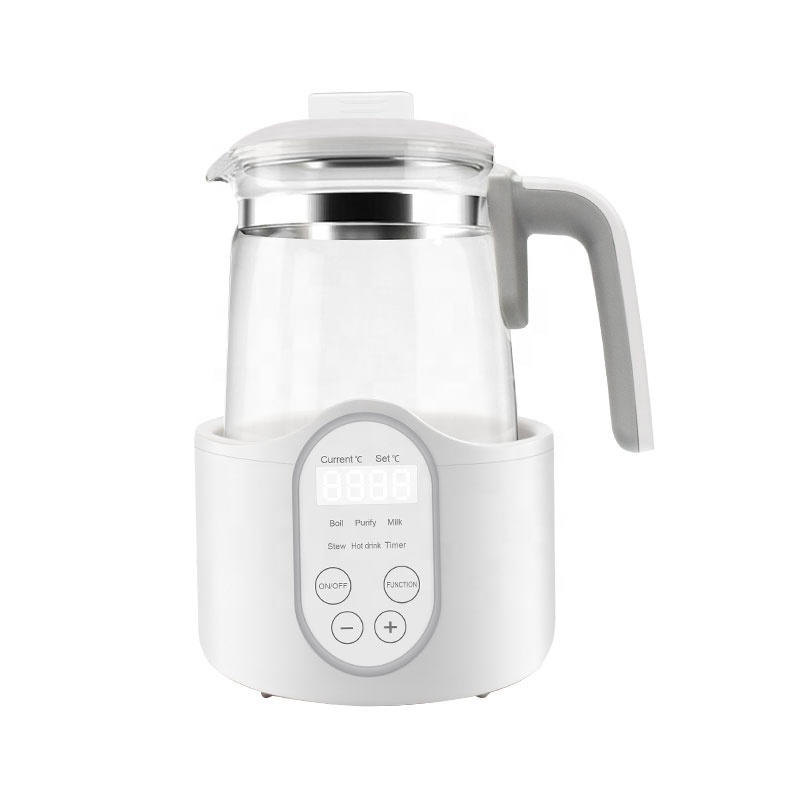 New Baby Water Kettle 1.2L Baby Formula Milk Warmer Multifunction Electric Glass Kettle for milk tea coffee with fan cooling  