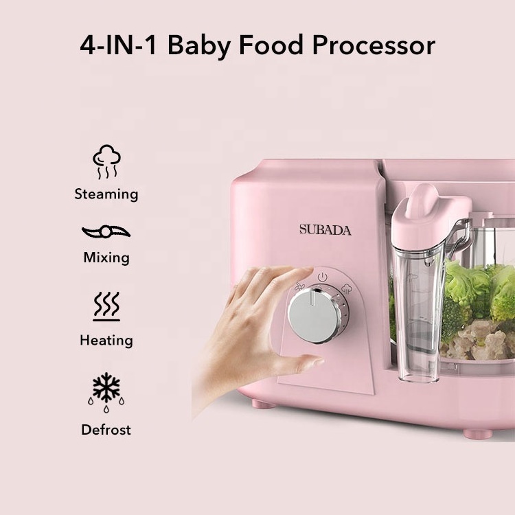 Low MOQ Baby Food Processor glass Private Label Blender Juicer Steamer Food Processor Auto Cooking Baby Food Maker