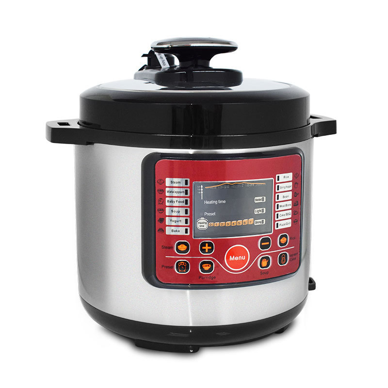 Electric Pressure Cookers with Programmable Pressure Cooker 5 Quarts 12-in-1 1000W with LCD Indecator and Touch Button