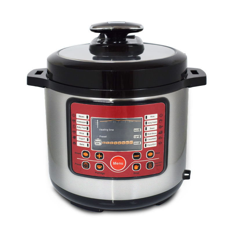 Electric Pressure Cookers with Programmable Pressure Cooker 5 Quarts 12-in-1 1000W with LCD Indecator and Touch Button