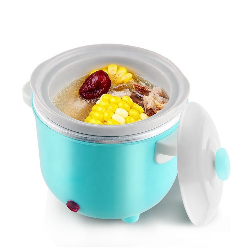 Inner Pot 0.6L Baby Feeding Food Mini Slow Cooker with Ceramic Electric Aluminum OEM Stainless Steel Free Spare Parts 70W 