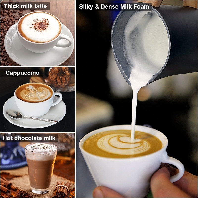 Home Use Milk Frother for Coffee with Latte Art Hot Chocolate Cappuccino Adjustable temperature milk Foam maker