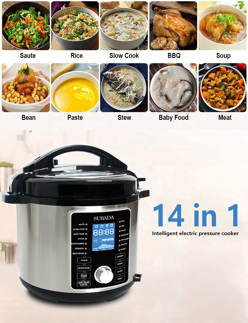 7 in 1 multifunctional smart Electric pressure cooker 5 liters stainless steel Slow Rice cooker high quality with CE CB