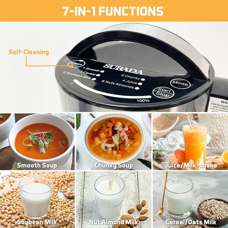 Factory wholesale 1.2L soybean milk machines Almond nut maker multifunctional Soup Maker stainless steel Juicer