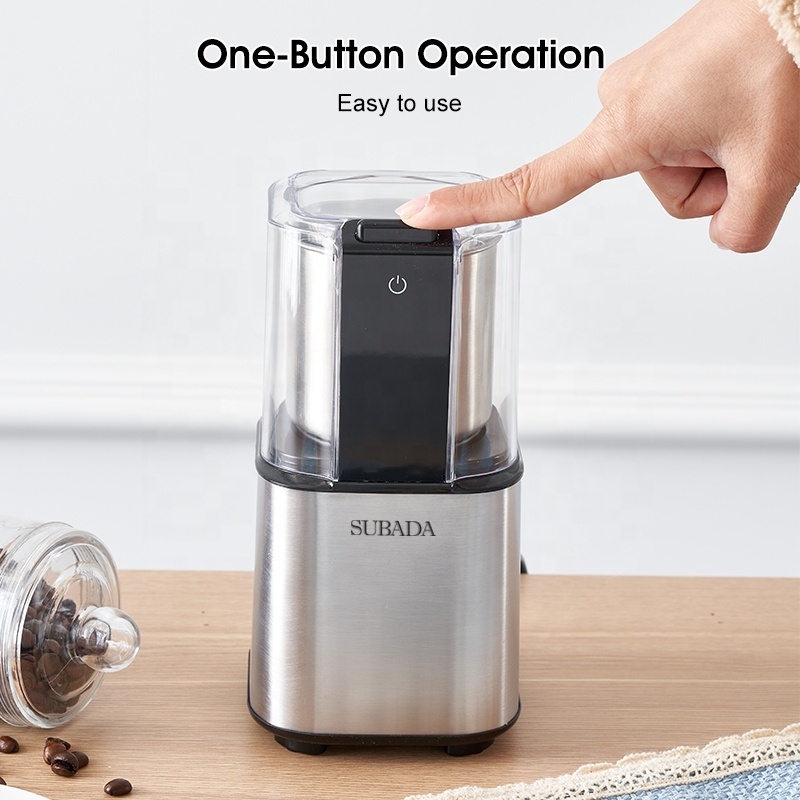 Small Food Processor Automatic Setting Coffee Bean Grinder Machine Kitchen Grain Nuts Beans Spice Dry Herbs  Grinder