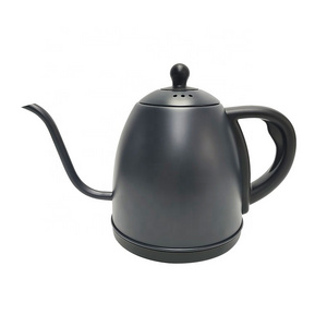 OEM 1L Small Capacity  Stainless Steel Coffee Kettle With thermometer Electric Heating 1500W Power Gooseneck Kettle