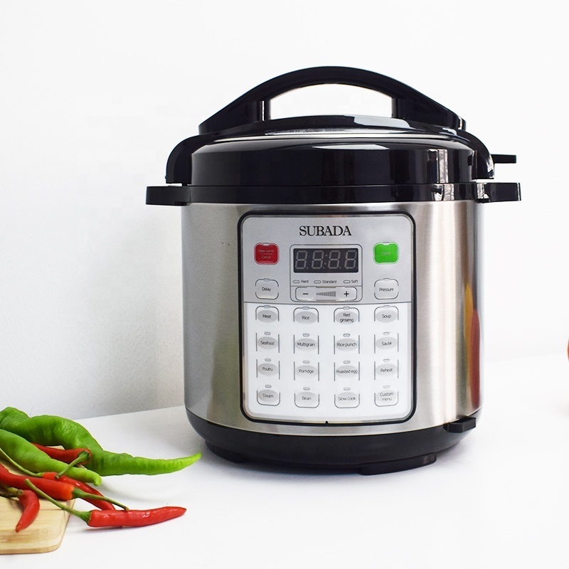 16-in-1 Pressure Cooker 6 QT Electric Digital Fast MultiPot 16 Programmable Functions High and Low Pressure Cooking Options