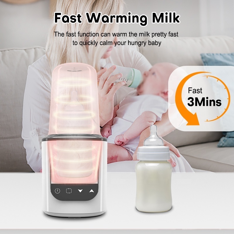 2024 New Design BPA Free Baby Feeding Bottle Warmer with Touch Panel 5-in-1 for Fast Warm/Fomula milk/Sterilzer/Food/keep warm