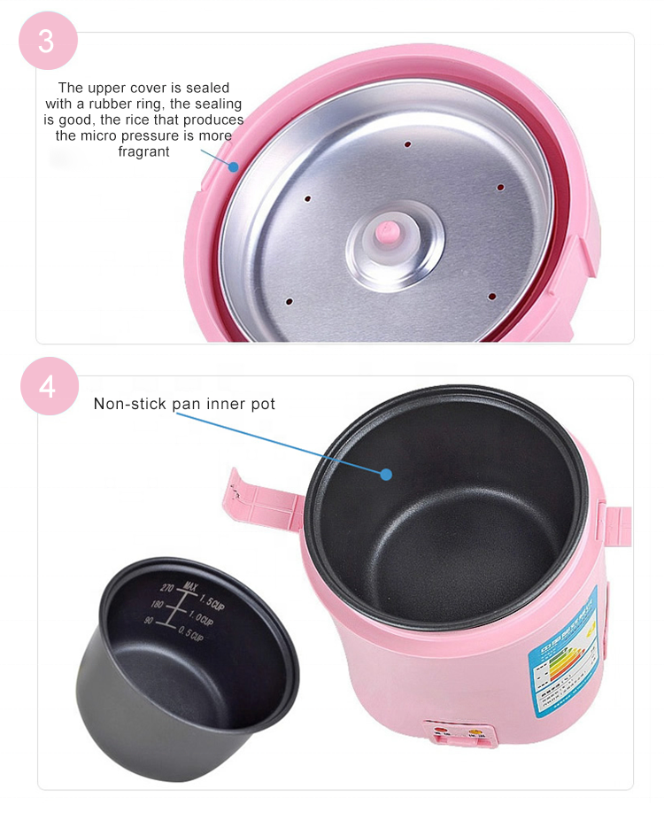 0.8L Multi-Functional Mini Portable Rice Cooker for 1-2 Personal Use mini oatmeal cooker