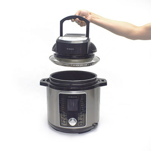 Wholesale Kitchen Appliance Electric Electronic Air Fryer Lid Pressure Cooker Suitable for 6L 8L 10L Stainless Steel Knob Fryer