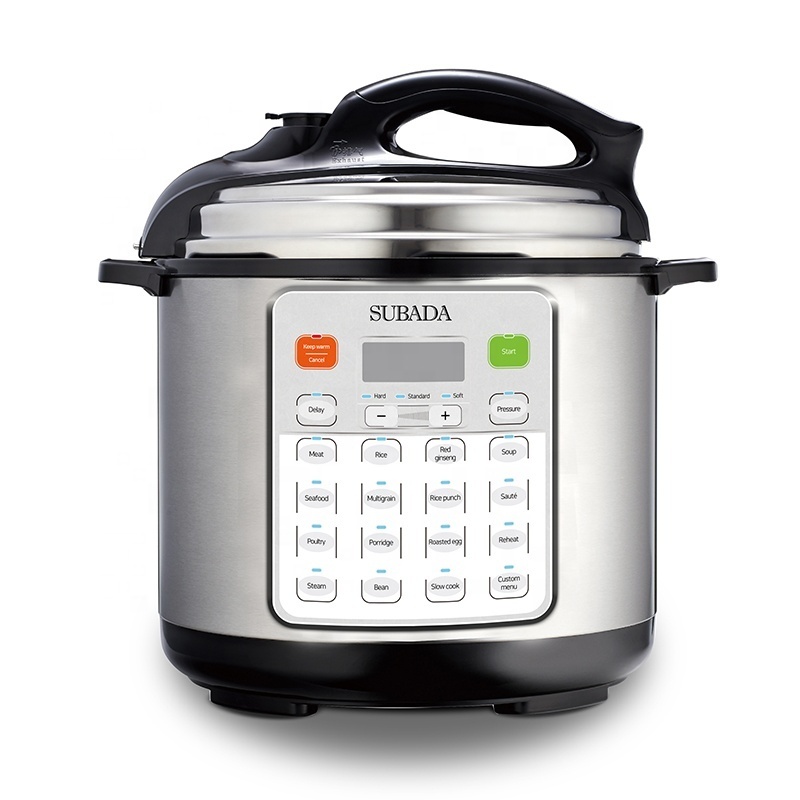 16-in-1 Pressure Cooker 6 QT Electric Digital Fast MultiPot 16 Programmable Functions High and Low Pressure Cooking Options