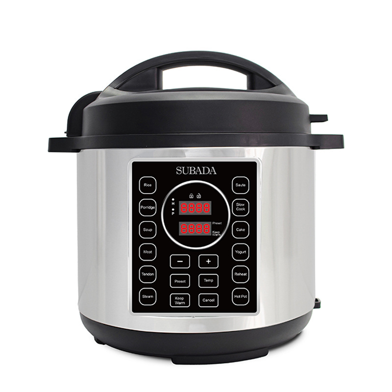 New OEM Electric Pressure Cooker with LED digital panel Multi function Rice Cooker 6Qt Household SS Cooker