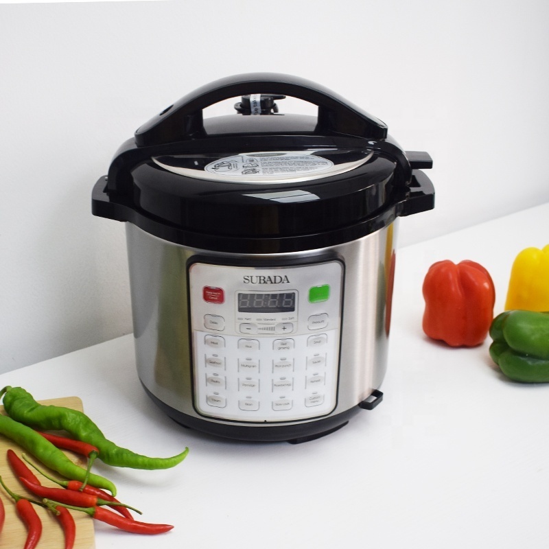 16-in-1 Pressure Cooker 6 QT Electric Digital Fast MultiPot 16 Programmable Functions High and Low Pressure Cooking Options