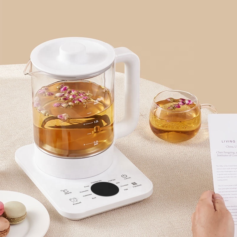 OEM ODM 12 IN 1  High Borosilicate Glass Electric Kettle Multi Function Tea Kettle Health Pot