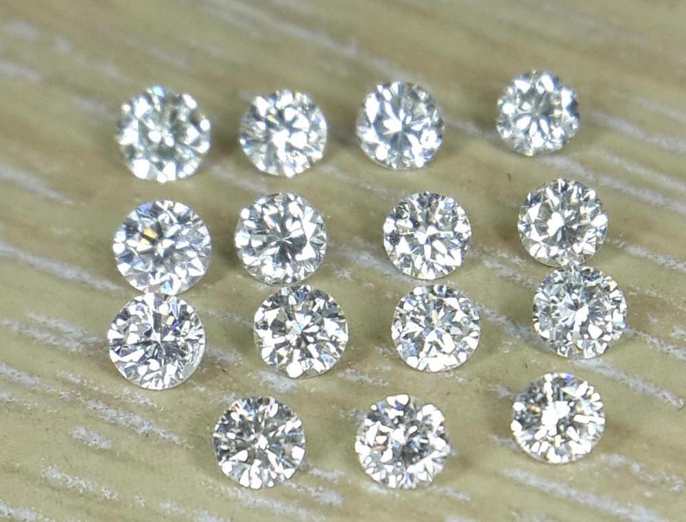 2.1-2.3mm Natural Loose Diamonds Brilliant Cut Round I1 Clarity J Color for Setting Best Seller Value for Money