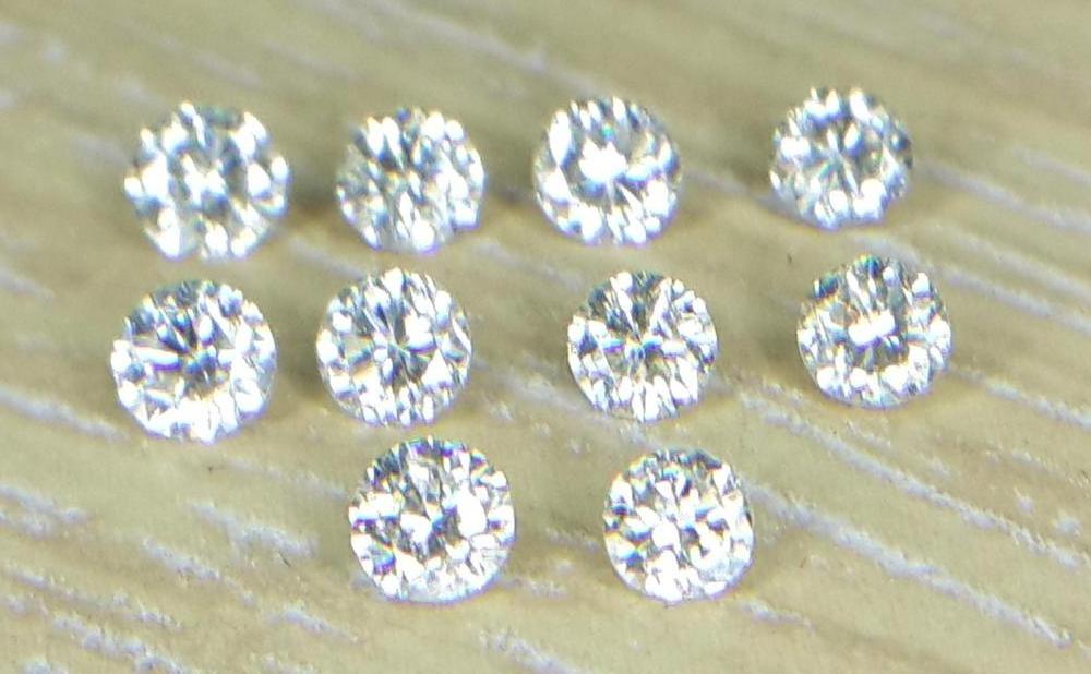 1.1mm Size I1 Clarity J Colour Real Diamonds Natural Round Brilliant Cut Best price from India Subal Jewels