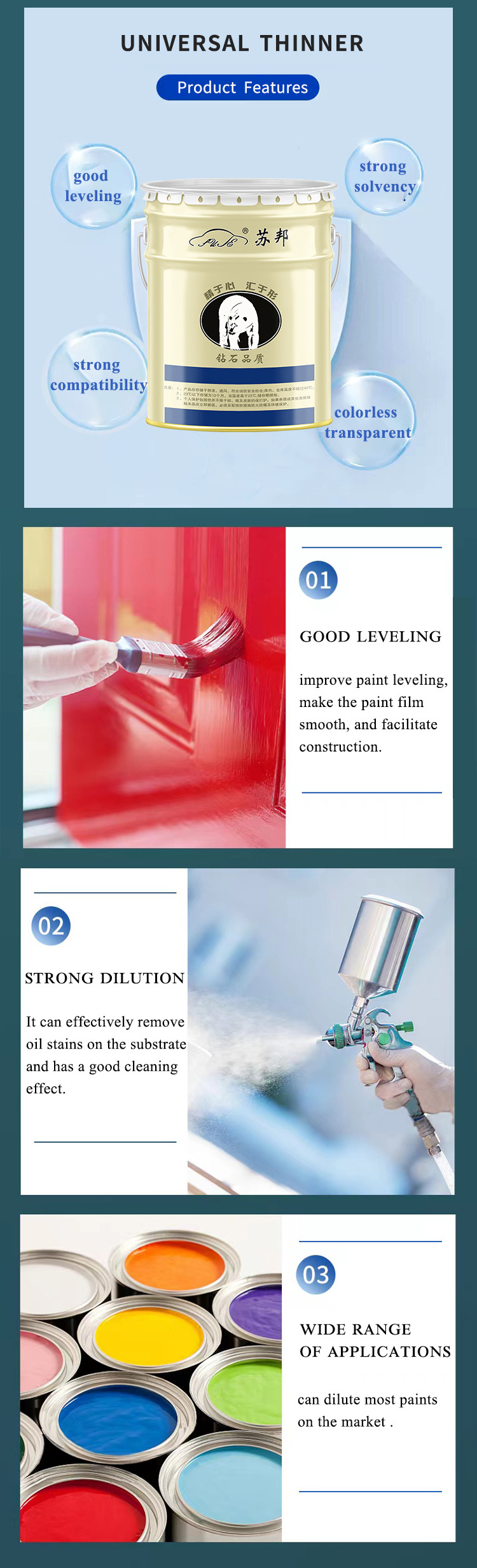 Good solubility Factory low price paint thinner solvent for acrylic paint