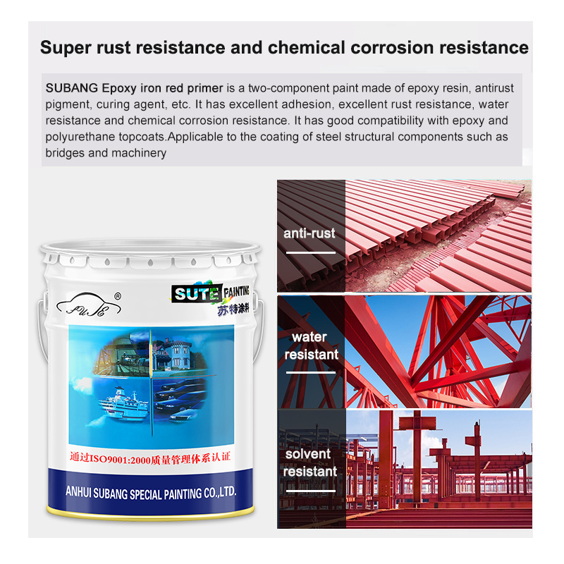 Liquid coating red oxide metal primer paint epoxy steel protective coating for electrical machinery