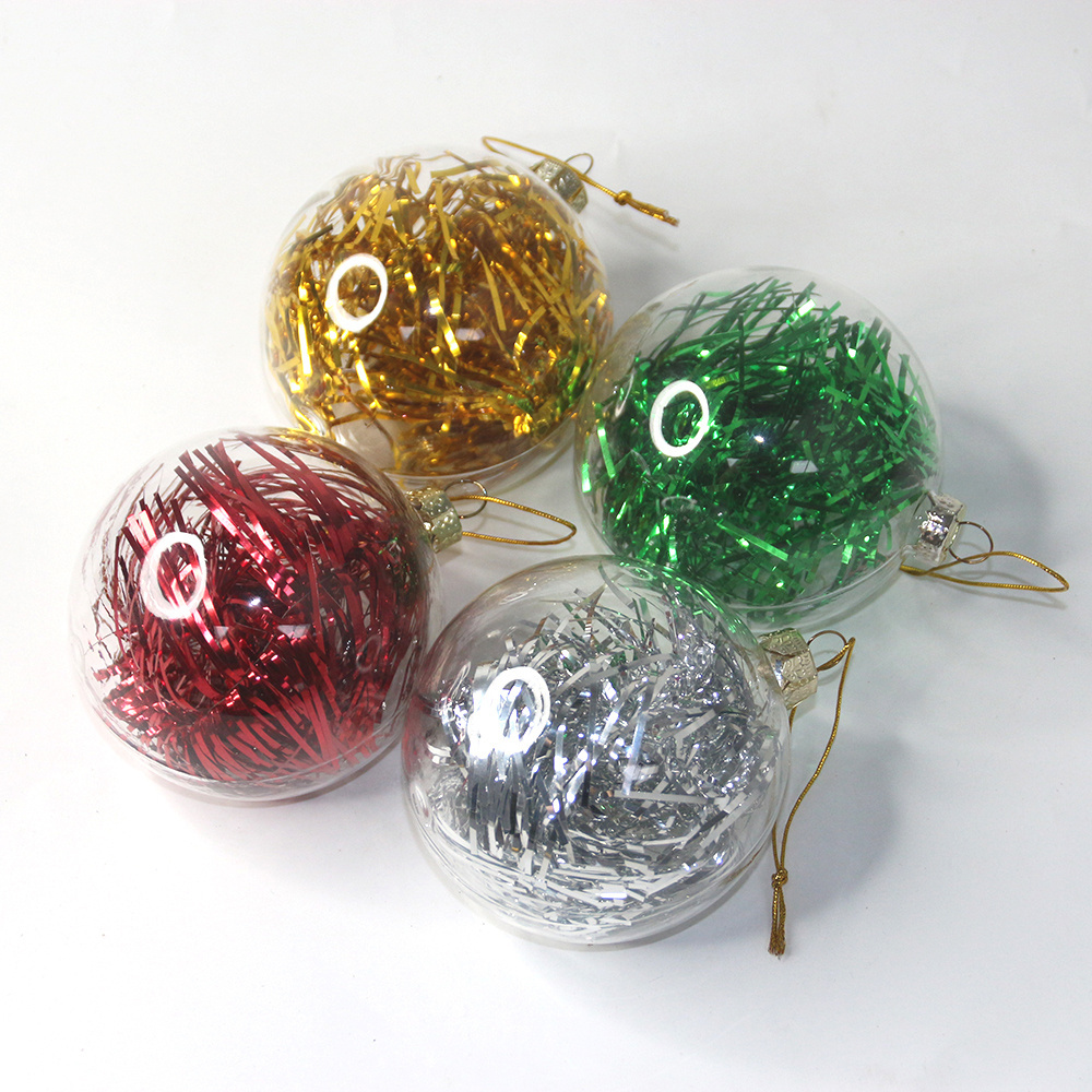 Subbank 2024 New 8mm Round Clear Christmas Glass Ball,Sublimation Blanks Christmas Ornaments