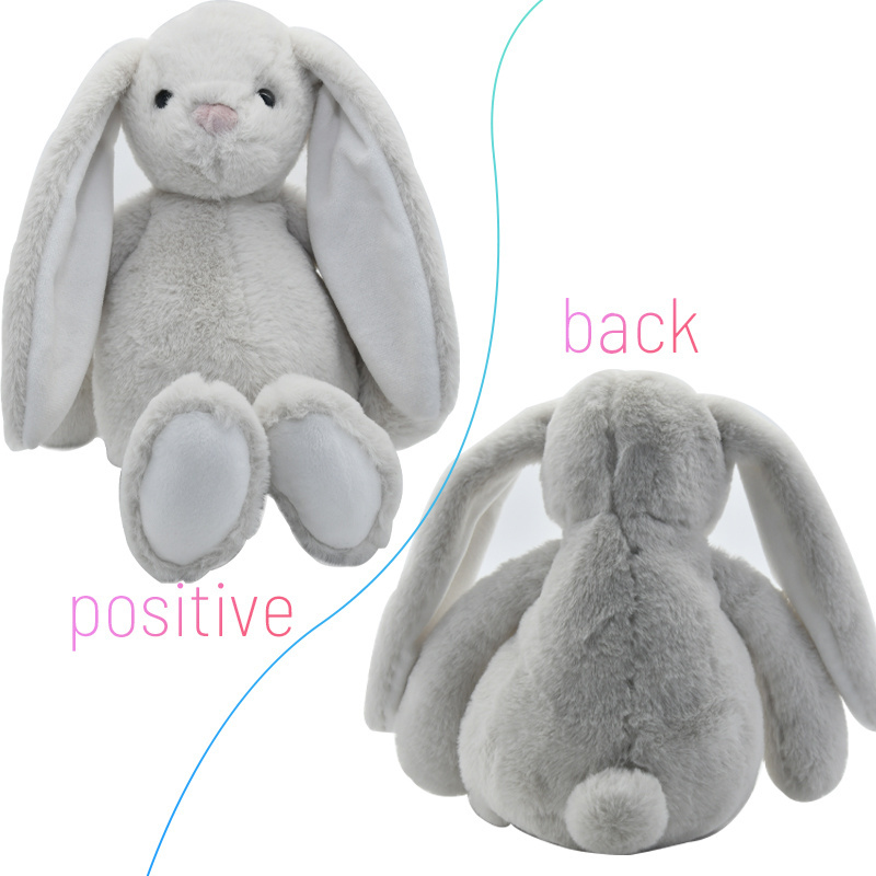 Fashion Standing Long Ears Plush Bunny Rabbit Toys For Kids Cute Custom Stuffed Animal Brown Soft Plush Sublimation Rabbit