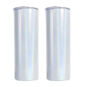 US Warehouse 20oz Stainless Steel Rainbow shimmer Glitter Sublimation Skinny Tumbler for sublimation DIY printing