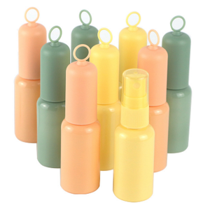 30ml Portable Perfume Sprayer Hand Sanitizer Spray Bottle with Special Cap Plastic with Keychain and Tie