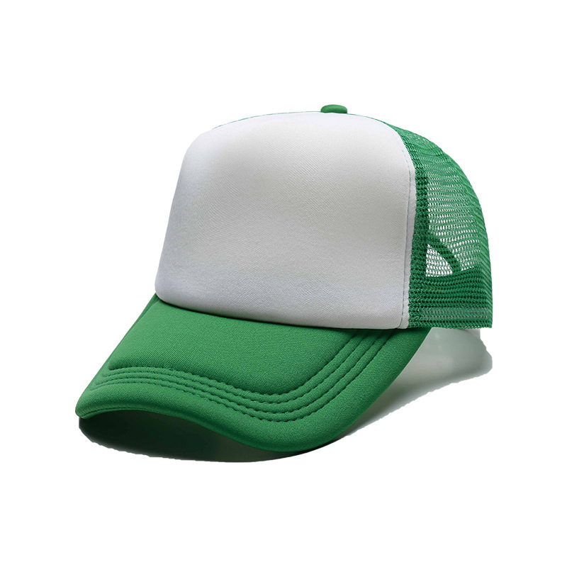 men trucker hat custom logo embroidery 5 panel polyester hat for sublimation foam mesh baseball cap with logo blank trucker hats