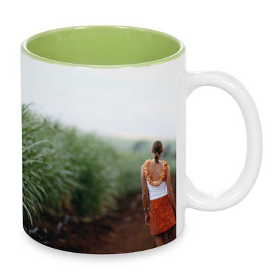 Ceramic Mugs Coffee Color 11Oz Cup Custom With White For Blank Spoon Handle Cups Coated Colorful Inner Sublimation Two Tone Mug