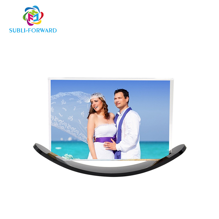 Sublimation Blank Custom Acrylic Display Rack Indicator Plate Moon - shaped swing  photo frame