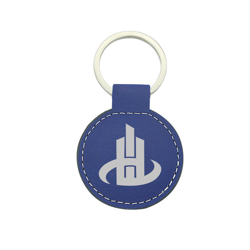 high quality  PU Leather  engravable blanks key chain personalized laser  leather keychains--MOQ-100pcs per color