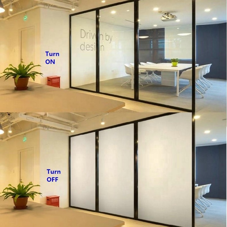 Electrochromic Glass Elevator Self Adhesive Pdlc Film Smart Dimming Glass