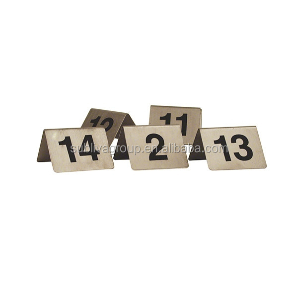 1 to 20 Double Sign Table Number Holders Stainless Steel Display Stand